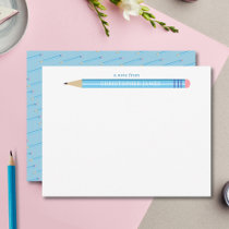 Kid's A Note From Pencil Flat Note Card