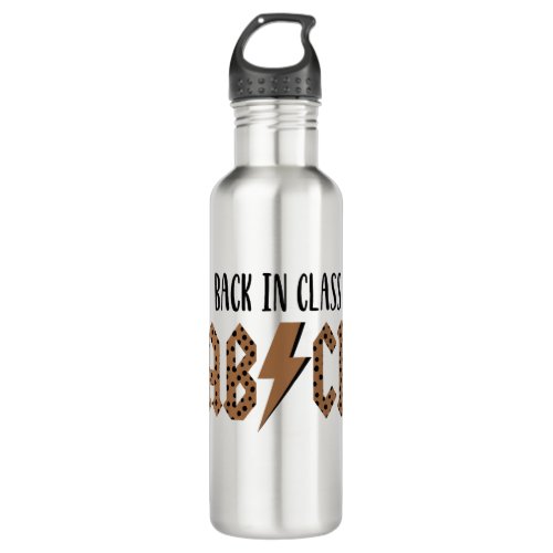 Kids ABCD Back in Class Toddler First Day of Schoo Stainless Steel Water Bottle
