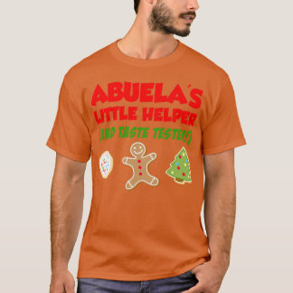 Kids Abuela's Little Helper Christmas Cookie Bakin T-Shirt