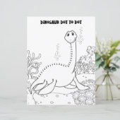 Kids Activity Cute Dinosaur Alphabetic Dot To Dot (Standing Front)