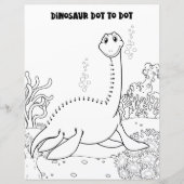 Kids Activity Cute Dinosaur Alphabetic Dot To Dot (Front)