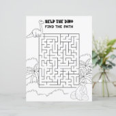 Kids Activity Cute Dinosaur Maze Fun Puzzle (Standing Front)
