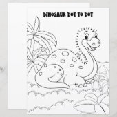 Kids Activity Dinosaur Alphabetic Dot To Dot (Front/Back)