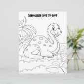Kids Activity Dinosaur Alphabetic Dot To Dot (Standing Front)