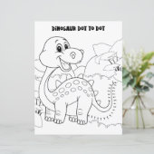 Kids Activity Dinosaur Dot To Dot By Alphabet (Standing Front)