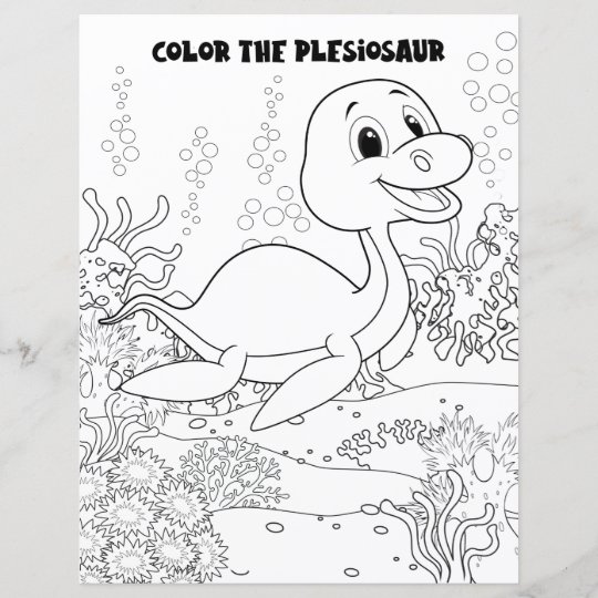 plesiosaurus coloring page