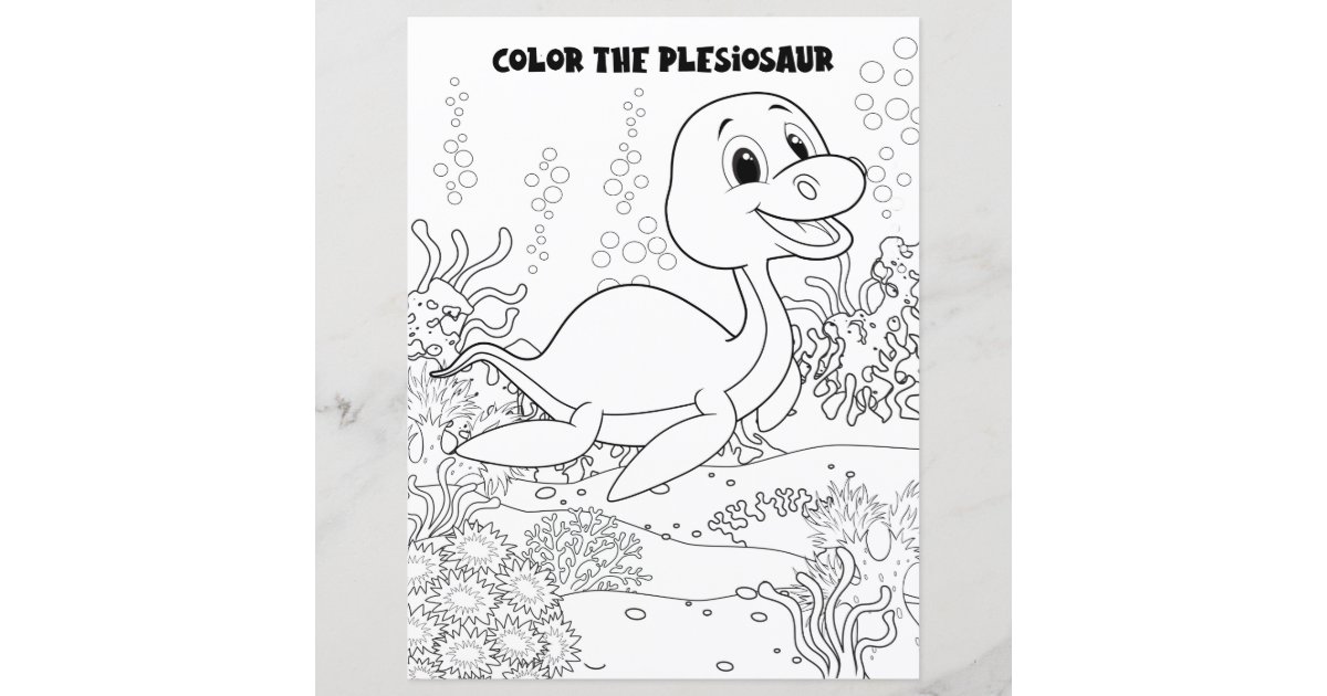 plesiosaurus coloring page