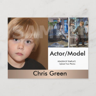 Kids Actor & Model Headshot Comp Postcard