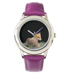 Kid's Adjustable bezel watch w/ fox