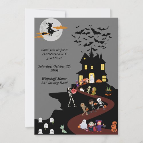 Kids Adults Costume Party Halloween Invitation