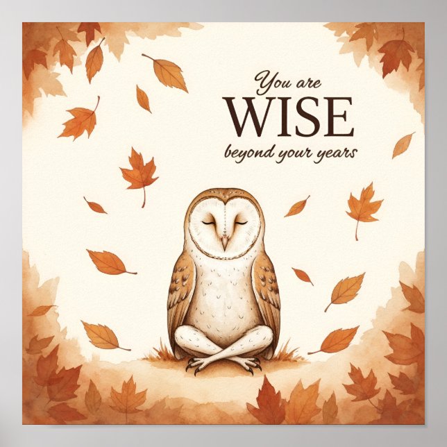 Kids Affirmation - You Are Wise Poster (Front)