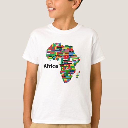 Kids Africa Map T_Shirt