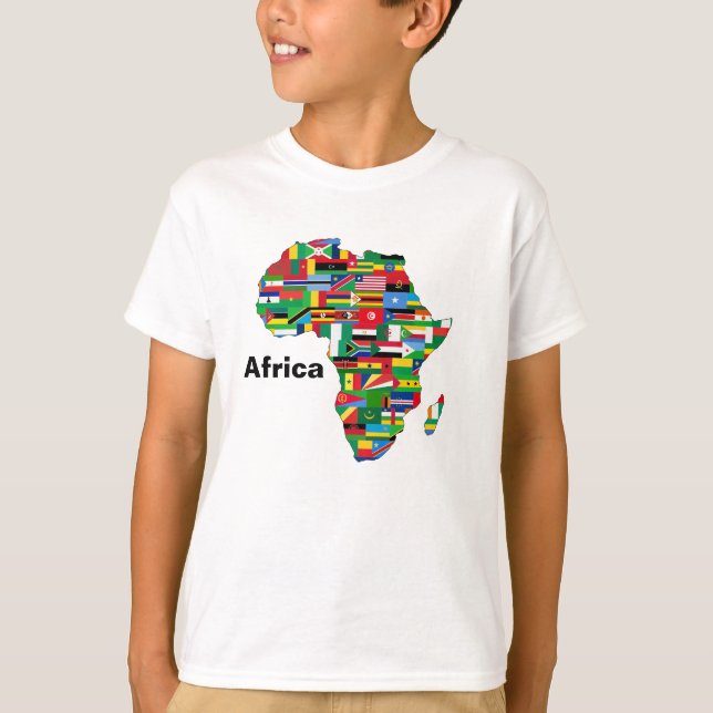 Kids Africa Map T-Shirt (Front)