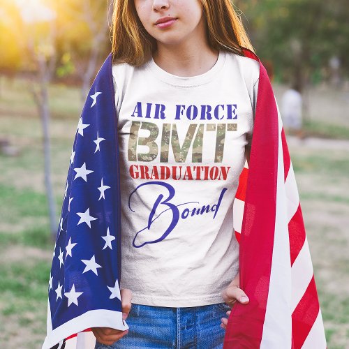 Kids Air Force BMT Graduation Bound Front Back T_Shirt