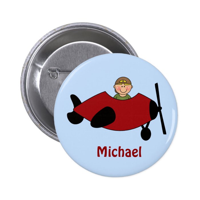 Kids Airplane Favor Button