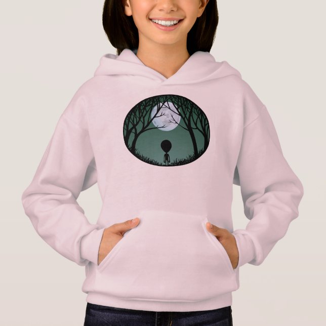 Kid's Alien Hoodie Sweatshirt Alien Hoodie Shirts (Front)