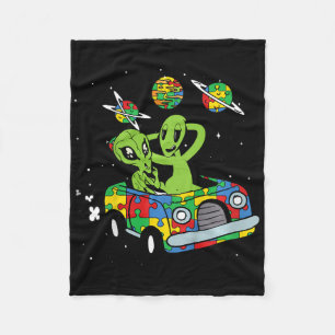 Kids Alien Space Autism Awareness Boys Girls Toddl Fleece Blanket