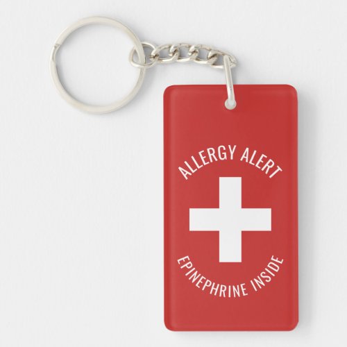 Kids Allergy Alert Epinephrine Inside Emergency Keychain