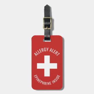 Kids Allergy Alert Epinephrine Inside Emergency Luggage Tag