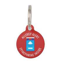 Kids Allergy Alert Epinephrine Inside Emergency Pet Tag