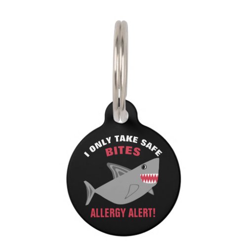 Kids Allergy Alert Epinephrine Inside Shark Cute Pet ID Tag