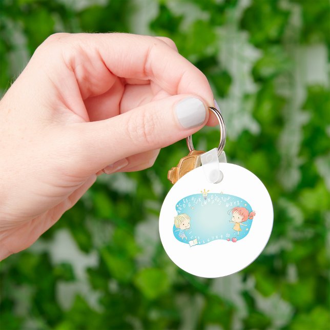 Kids Alphabet Learning Illustration with Numbers Keychain (Creator Uploaded)