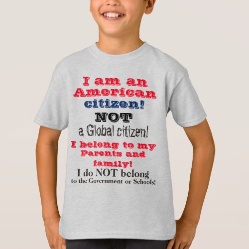 Kids American Citizen Love Family T_Shirt