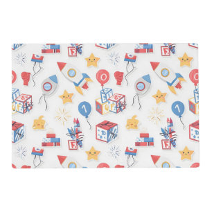 Kids Americana 4th of July Educational Alphabet Nu Placemat