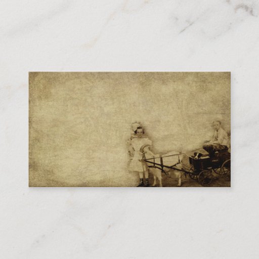 Customizable Kids And A Goat Cart- Prim Biz Cards Business Card Template