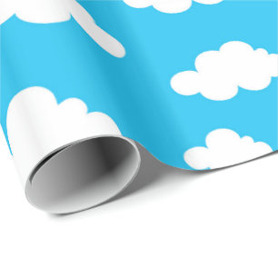 Kids And Clouds Wrapping Paper