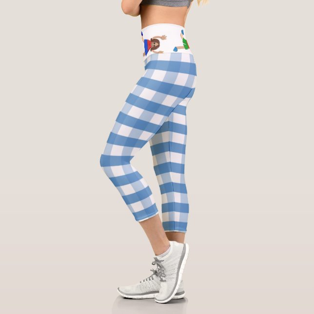 Kids And gingham Capri Leggings (Left)