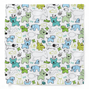 kids animal background pattern bandana