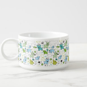 kids animal background pattern bowl