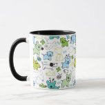 kids animal background pattern mug