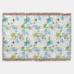 kids animal background pattern throw blanket