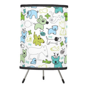 kids animal background pattern tripod lamp