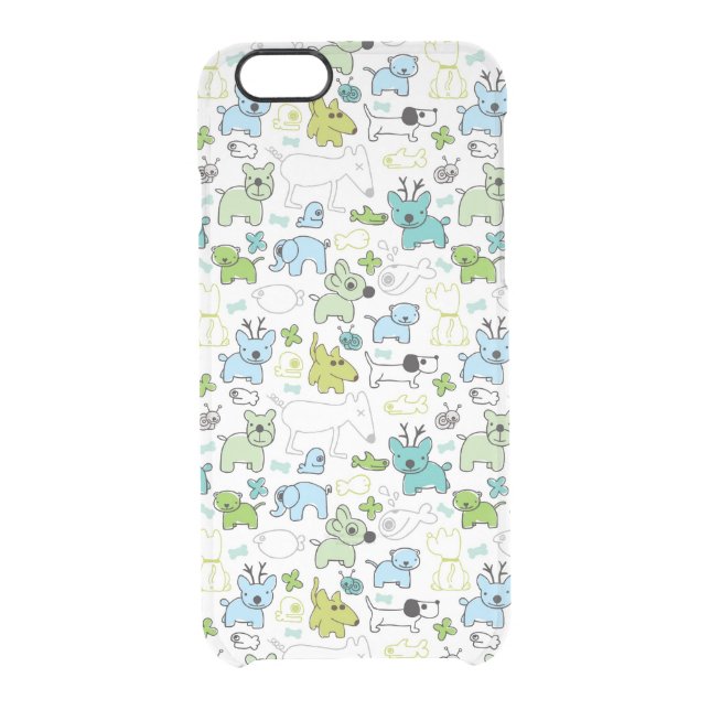 kids animal background pattern uncommon iPhone case (Back)