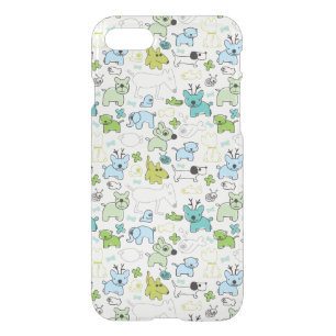 kids animal background pattern iPhone SE/8/7 case