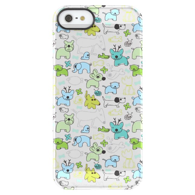 kids animal background pattern uncommon iPhone case (Back)