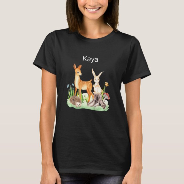Kids Animal deer rabbit hedgehog Kaya T-Shirt (Front)
