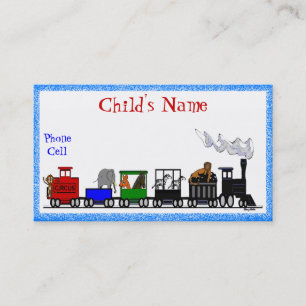 Kid's Animal Train Calling Card