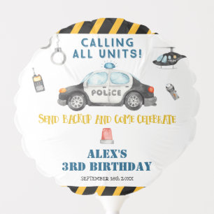 Kid's Any Age Police Birthday Party Balloon