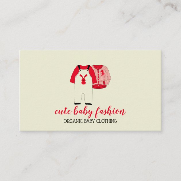 Kids Apparel Doula Baby Clothing Business Card