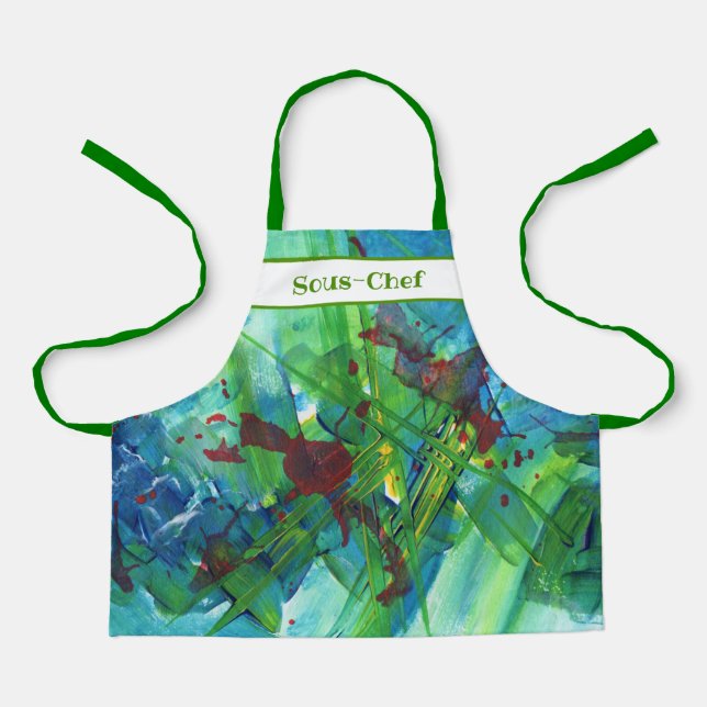 Kid's Apron - Abstract Acrylic Art (Front)