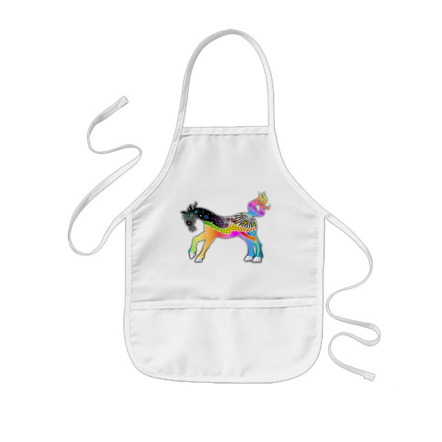 KIDS APRON - BABY BIB, Pop Art HORSE (Front)