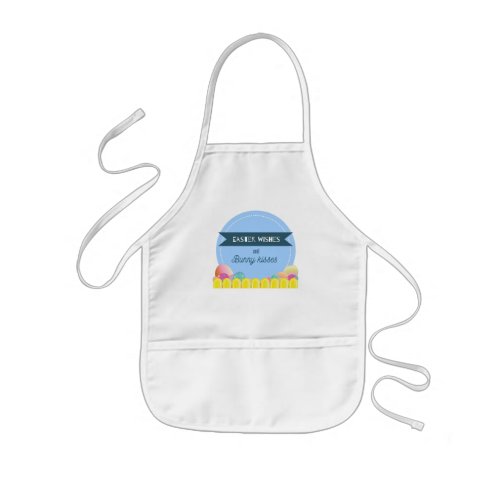 Kids apron Bunny kisses cute Easter design Kids Apron