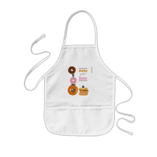 Kids Apron _ Donuts ants lovers _ Bake with love