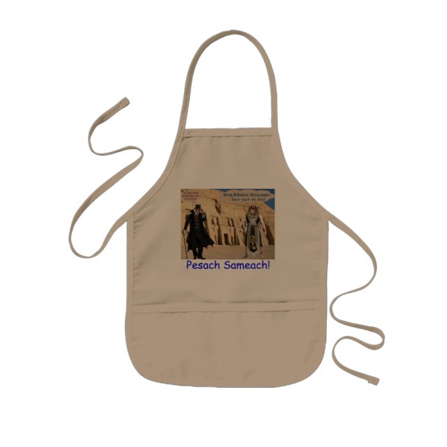 kids apron.  Happy Passover.  loris/monkey Kids' Apron (Front)