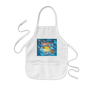 Kids' apron with funny fish