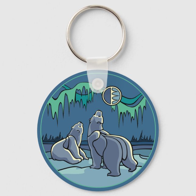 Kid's Arctic Art Key Chain Polar Bear Art Keychain (Front)